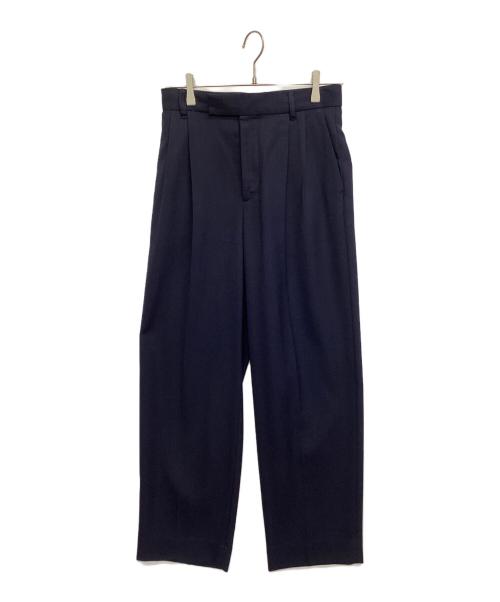 journal standard L'essage（ジャーナルスタンダード レサージュ）journal standard L'essage (ジャーナルスタンダード レサージュ) ウールトリコチン2タックワイドパンツ ネイビー サイズ:38の古着・服飾アイテム