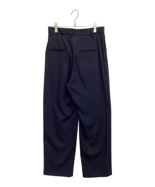 journal standard L'essage（ジャーナルスタンダード レサージュ）journal standard L'essage (ジャーナルスタンダード レサージュ) ウールトリコチン2タックワイドパンツ ネイビー サイズ:38の古着・服飾アイテム
