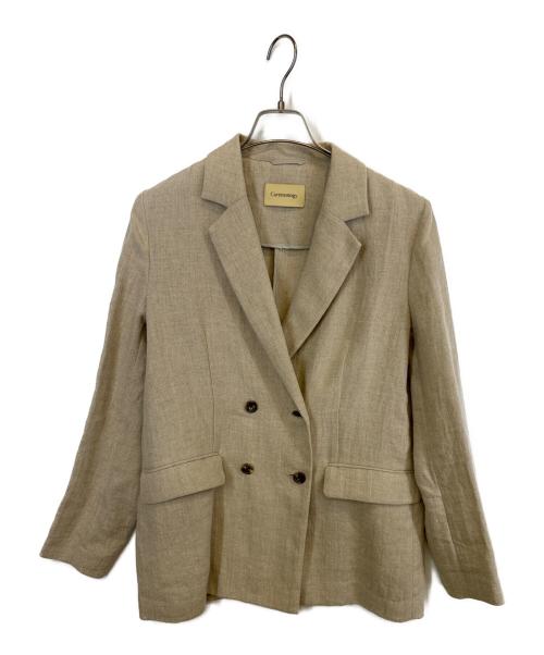 Curensology（カレンソロジー）Curensology (カレンソロジー) リネンテーラードジャケット ベージュ サイズ:Freeの古着・服飾アイテム