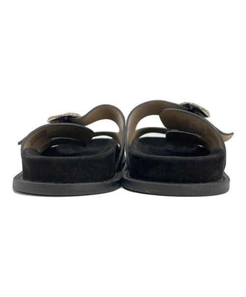 JIMMY CHOO（ジミーチュウ）JIMMY CHOO (ジミーチュウ) MARGA FLAT ブラック サイズ:38の古着・服飾アイテム