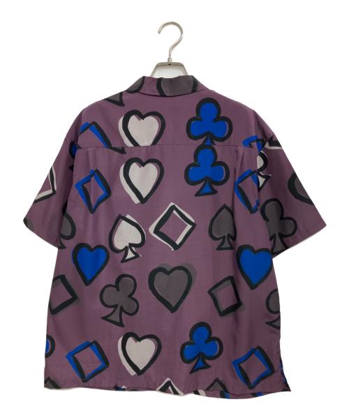 stussy（ステューシー）stussy (ステューシー) CARD SUITS SHIRT パープル サイズ:Sの古着・服飾アイテム
