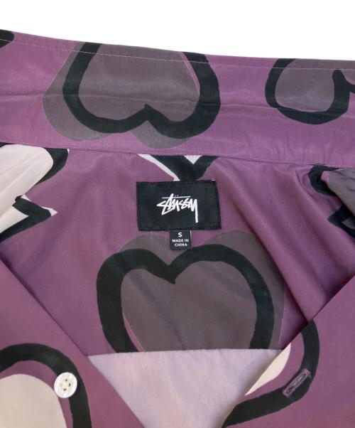 stussy（ステューシー）stussy (ステューシー) CARD SUITS SHIRT パープル サイズ:Sの古着・服飾アイテム