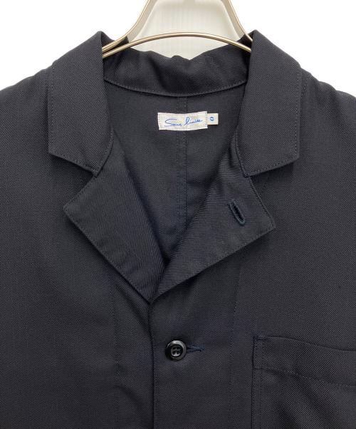 sans limite（サンリミット）Sans limite (サンリミット) ギャバ ショップコート ネイビーの古着・服飾アイテム