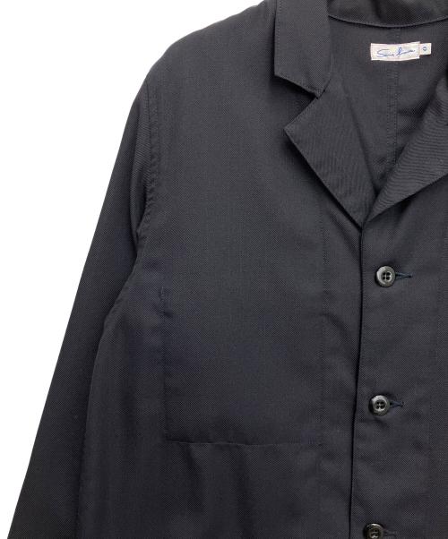 sans limite（サンリミット）Sans limite (サンリミット) ギャバ ショップコート ネイビーの古着・服飾アイテム