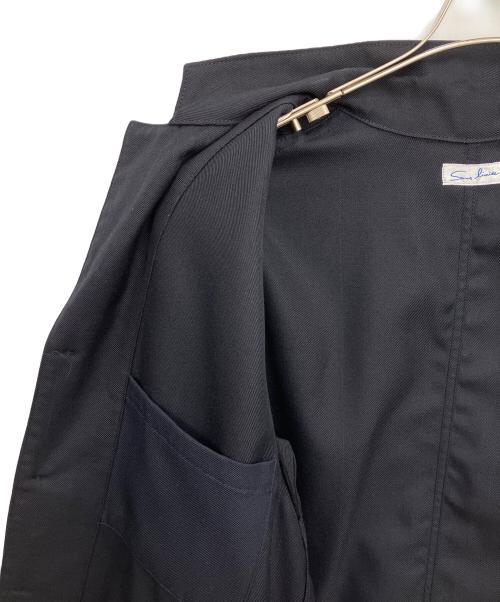 sans limite（サンリミット）Sans limite (サンリミット) ギャバ ショップコート ネイビーの古着・服飾アイテム