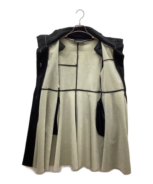 EMPORIO ARMANI（エンポリオアルマーニ）EMPORIO ARMANI (エンポリオアルマーニ) スタンドカラーコート ブラック サイズ:38の古着・服飾アイテム
