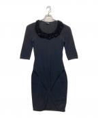 FENDIフェンディ）の古着「デザインウールニットワンピース」｜ブラック