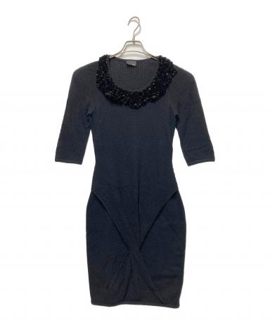 中古・古着通販】FENDI (フェンディ) デザインウールニットワンピース