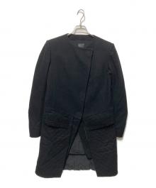 FENDI（フェンディ）の古着「ノーカラーウールコート」｜ブラック