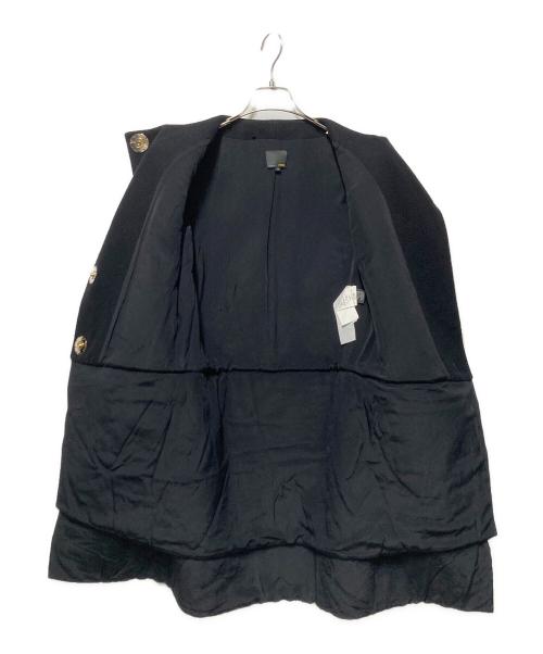 FENDI（フェンディ）FENDI (フェンディ) ノーカラーウールコート ブラック サイズ:40の古着・服飾アイテム