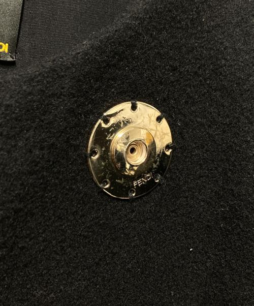 FENDI（フェンディ）FENDI (フェンディ) ノーカラーウールコート ブラック サイズ:40の古着・服飾アイテム