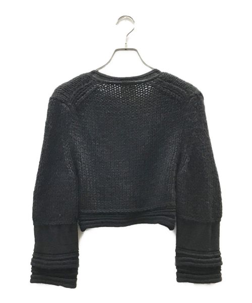 CHANEL（シャネル）CHANEL (シャネル) アルパカニットクロップドカーディガン ブラック サイズ:36の古着・服飾アイテム