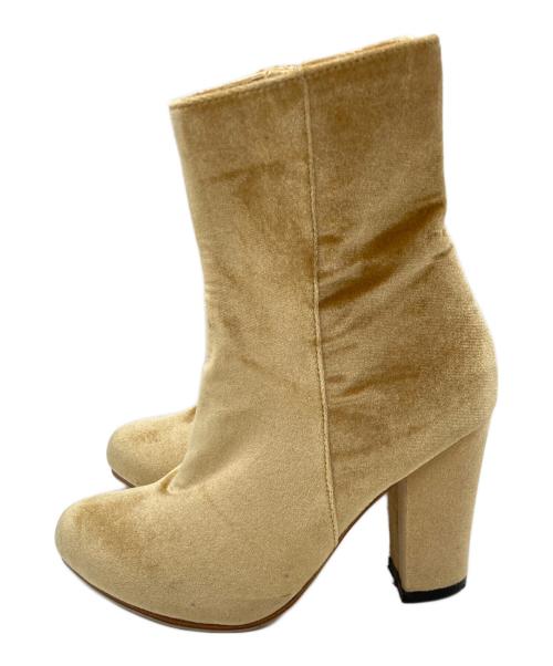 James Smith（ジェームス スミス）JAMES SMITH (ジェームス スミス) ベロアブーツ イエロー サイズ:size36の古着・服飾アイテム