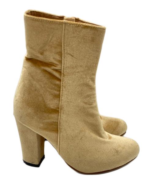 James Smith（ジェームス スミス）JAMES SMITH (ジェームス スミス) ベロアブーツ イエロー サイズ:size36の古着・服飾アイテム