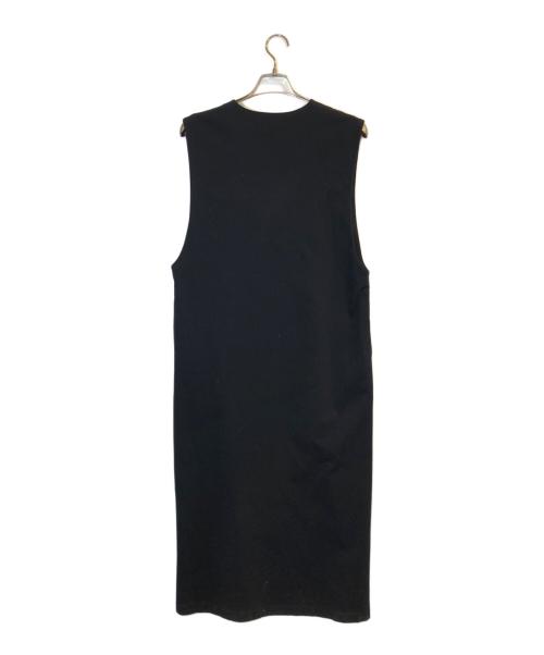 SOLAMONAT（ソラモナ）SOLAMONAT (ソラモナ) モッツァレラストレッチVネックワンピース ブラック サイズ:Fの古着・服飾アイテム