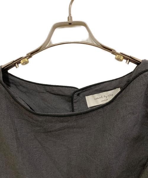 Natural by clip（ナチュラル バイ クリップ）Natural by clip (ナチュラル バイ クリップ) studio clip (スタジオクリップ) リネンコットン配色ワンピース グレー サイズ:FREEの古着・服飾アイテム