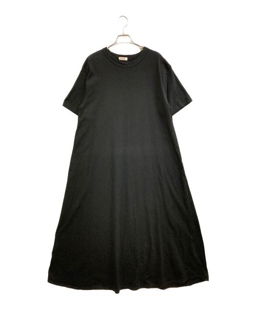 SOLAMONAT（ソラモナ）SOLAMONAT (ソラモナ) パフ天竺6分袖ワンピース ブラック サイズ:SIZE Mの古着・服飾アイテム