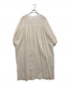 URBAN RESEARCH DOORSアーバンリサーチドアーズ）の古着「コットン楊柳ギャザーワンピース」｜オフホワイト