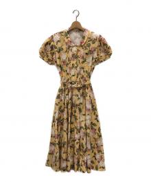 INGEBORG（インゲボルグ）の古着「紫陽花柄ワンピース」｜イエロー
