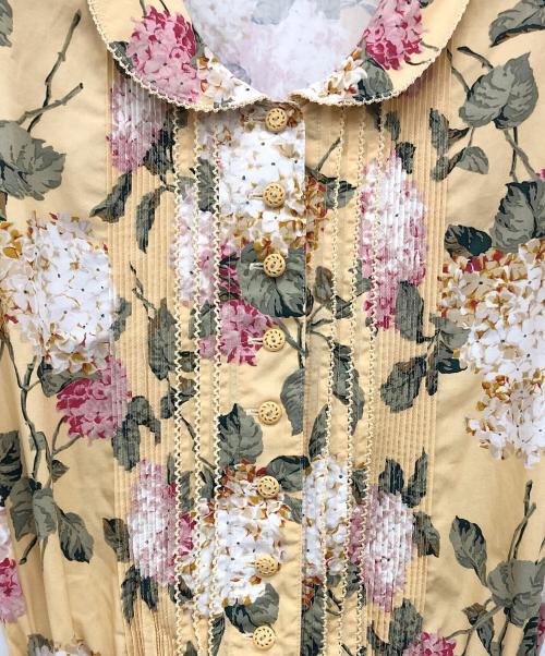 INGEBORG（インゲボルグ）INGEBORG (インゲボルグ) 紫陽花柄ワンピース イエロー サイズ:-の古着・服飾アイテム