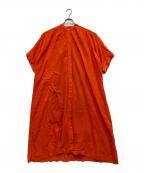 Whim Gazetteウィムガゼット）の古着「2WAYリラックスシャツワンピース」｜オレンジ