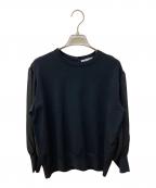 23区ニジュウサンク）の古着「クロスコンビ パフスリーブ ニット」｜ブラック