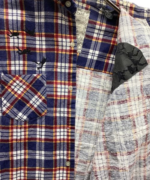 basketcase（バスケットケース）basketcase (バスケットケース) ネルシャツ ブルー×レッド サイズ:Sの古着・服飾アイテム
