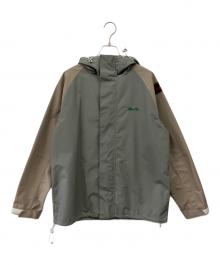 SYUMAN.（シュウマン）の古着「ナイロンフーデッドジャケット」｜グレー×ベージュ