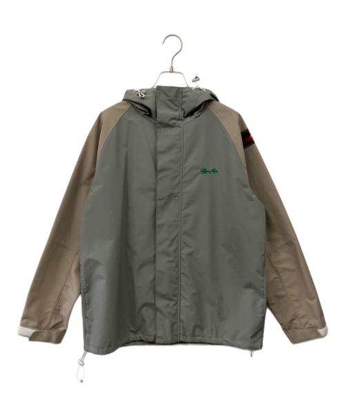 SYUMAN.（シュウマン）SYUMAN. (シュウマン) ナイロンフーデッドジャケット グレー×ベージュ サイズ:１の古着・服飾アイテム