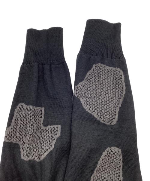 steaf（スティーフ）STEAF (スティーフ) SAFARI KNIT JACKET ブラック サイズ:Mの古着・服飾アイテム