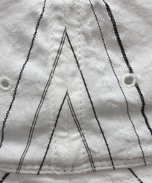 COOTIE PRODUCTIONS（クーティープロダクツ）COOTIE PRODUCTIONS (クーティープロダクツ) Stripe Sucker Cloth Bucket Hat ホワイト×ブラックの古着・服飾アイテム