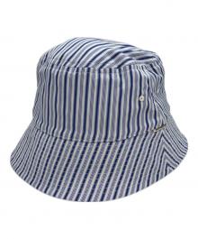 COOTIE PRODUCTIONS×THOMAS MASON（クーティープロダクツ×トーマスメイソン）の古着「Stripe Broad Bucket Hat」｜ブルー×ホワイト