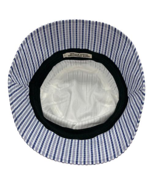 COOTIE PRODUCTIONS（クーティープロダクツ）COOTIE PRODUCTIONS (クーティープロダクツ) THOMAS MASON (トーマスメイソン) Stripe Broad Bucket Hat ブルー×ホワイトの古着・服飾アイテム
