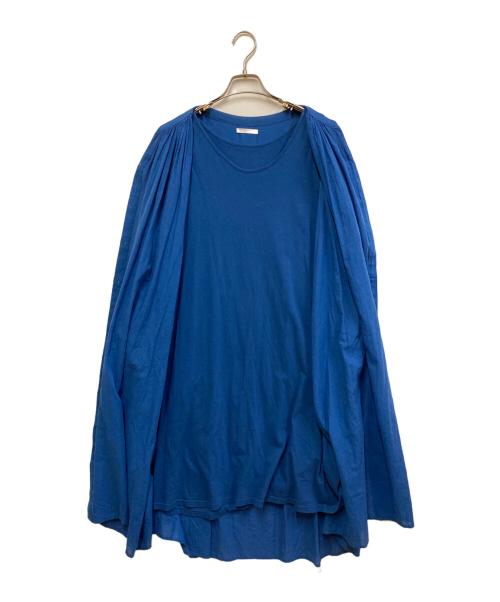 kurashi&trips publishing（クラシアンドトリップス パブリッシング）KURASHI&Trips PUBLISHING (クラシアンドトリップス パブリッシング) 3WAY後ろさがりギャザーワンピース ブルー サイズ:FREEの古着・服飾アイテム