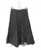 ）の古着「ロゴ ドット プリント タックスカート」｜ブラック
