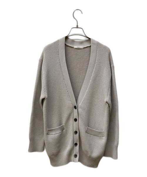 YORI（ヨリ）YORI (ヨリ) コットンVネックカーディガン ベージュ サイズ:FREEの古着・服飾アイテム