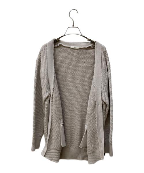 YORI（ヨリ）YORI (ヨリ) コットンVネックカーディガン ベージュ サイズ:FREEの古着・服飾アイテム