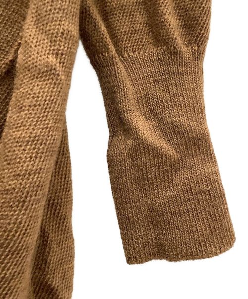 yohji yamamoto+noir（ヨウジヤマモトプリュスノアール）yohji yamamoto+Noir (ヨウジヤマモトプリュスノアール) ウールカーディガン ブラウン サイズ:2の古着・服飾アイテム