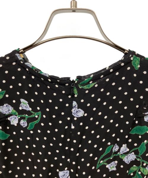GANNI（ガニー）Ganni (ガニー) 花柄ワンピース ブラック サイズ:36の古着・服飾アイテム