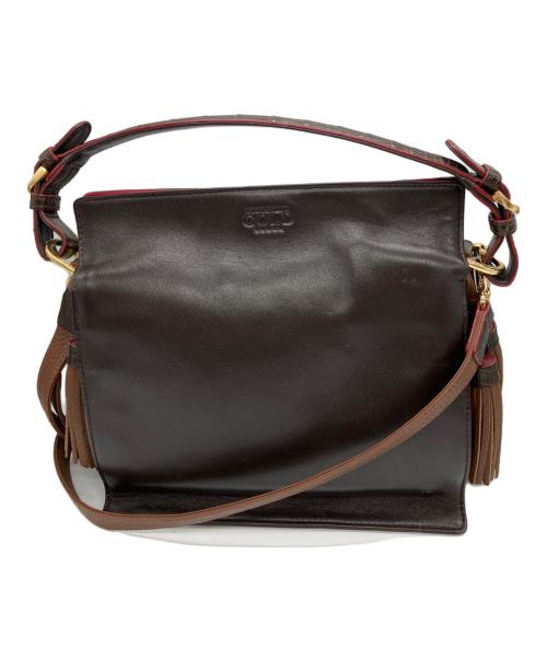 COCOCELUX GOLD（ココセリュックスゴールド）COCOCELUX GOLD (ココセリュックスゴールド) タッセル付き2WAYレザーバッグ ブラウンの古着・服飾アイテム