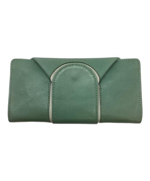 HIROKO HAYASHI（ヒロコ ハヤシ）HIROKO HAYASHI (ヒロコ ハヤシ) 長財布 ミニ グリーンの古着・服飾アイテム