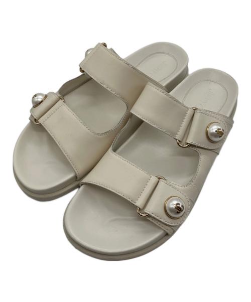 JIMMY CHOO（ジミーチュウ）JIMMY CHOO (ジミーチュウ) FAYENCE SANDAL アイボリー サイズ:38の古着・服飾アイテム