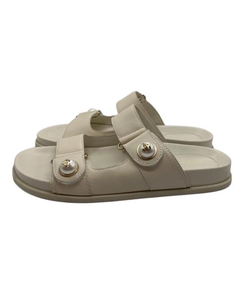 JIMMY CHOO（ジミーチュウ）JIMMY CHOO (ジミーチュウ) FAYENCE SANDAL アイボリー サイズ:38の古着・服飾アイテム