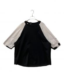 N.HOOLYWOOD（エヌ ハリウッド）の古着「RAGLAN SLEEVE SHIRT」｜ブラック×ホワイト