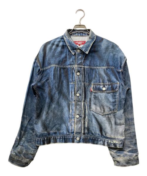 eYe COMME des GARCONS JUNYAWATANABE MAN（アイ コム デ ギャルソン ジュンヤ ワタナベ マン）eYe COMME des GARCONS JUNYAWATANABE MAN BerBerJin (ベンベルジン) LEVI'S (リーバイス) 綿麻ダンガリープリント インディゴ サイズ:Lの古着・服飾アイテム