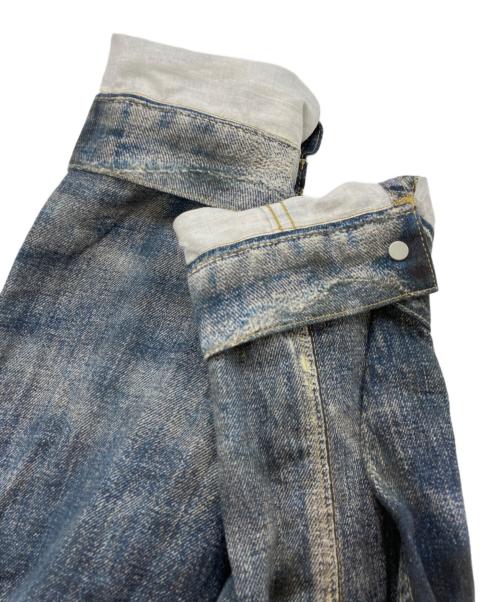 eYe COMME des GARCONS JUNYAWATANABE MAN（アイ コム デ ギャルソン ジュンヤ ワタナベ マン）eYe COMME des GARCONS JUNYAWATANABE MAN BerBerJin (ベンベルジン) LEVI'S (リーバイス) 綿麻ダンガリープリント インディゴ サイズ:Lの古着・服飾アイテム