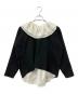 KUMIKYOKU（クミキョク）の古着「デザインカラーブラウスコンビ ニット」｜ブラック×ホワイト