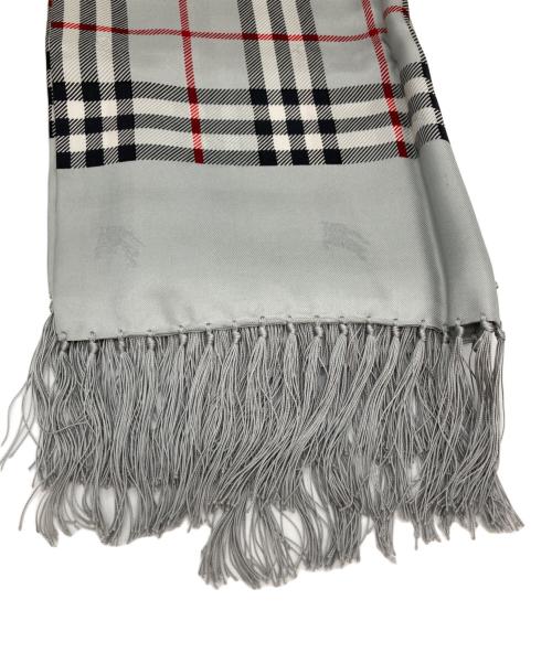 Burberry's（バーバリー）Burberry's (バーバリーズ) シルクチェックストール グレーの古着・服飾アイテム