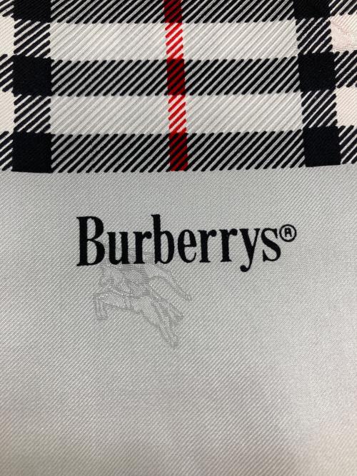 Burberry's（バーバリー）Burberry's (バーバリーズ) シルクチェックストール グレーの古着・服飾アイテム