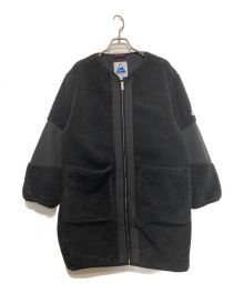 Cape HEIGHTS（ケープハイツ）の古着「BETHEL ノーカラーフリースコート」｜ブラック